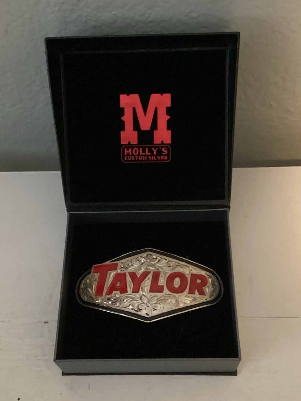 Mollys Custom Siver Belt Buckle NWT